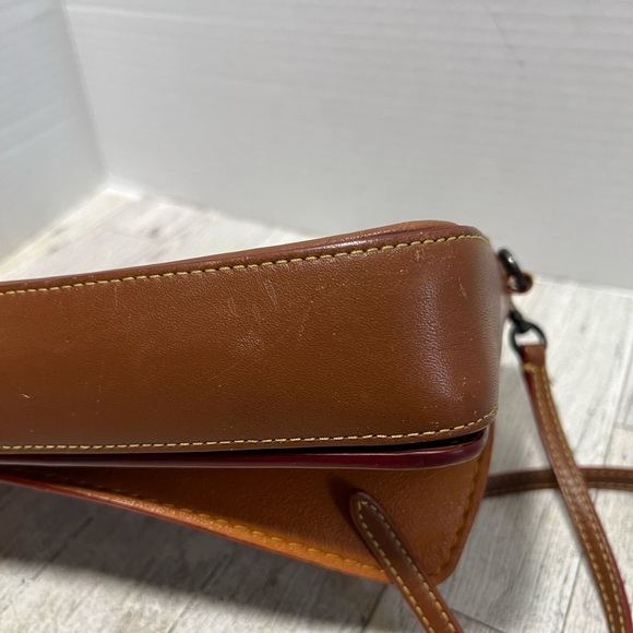 Vintage Coach Legacy Penny Purse Tan Leather Flap Crossbody Turnlock Convertable - Picture 7 of 15